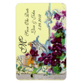 ROMANTİCA 4 MONOGRAM, sparen de Datum, groen, geel Magneet (Verticaal)