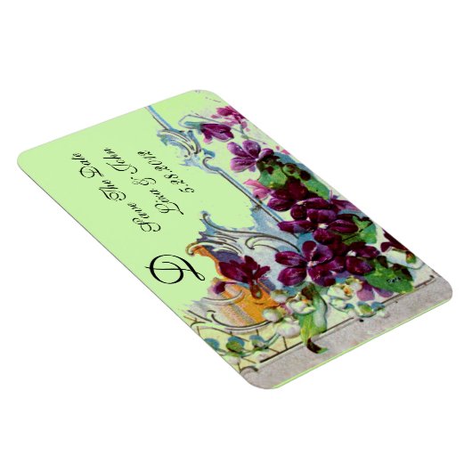 ROMANTİCA 4 MONOGRAM, sparen de Datum, groen Magneet (Rechterzijde)