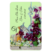 ROMANTİCA 4 MONOGRAM, sparen de Datum, groen Magneet (Verticaal)