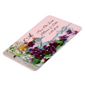 ROMANTİCA 4 MONOGRAM, sparen de Datum, groen, roze Magneet (Linkerzijde)