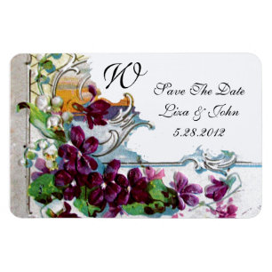 ROMANTİCA 4 MONOGRAM, sparen de Datum, groen, wit Magneet