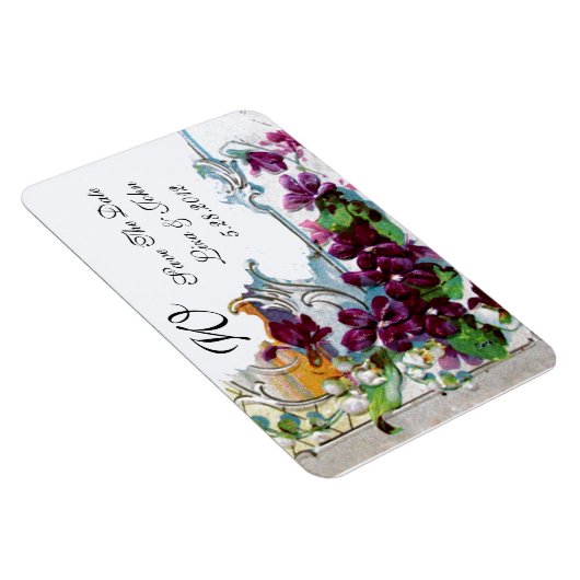 ROMANTİCA 4 MONOGRAM, sparen de Datum, groen, wit Magneet (Rechterzijde)