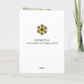 ROMANTICA, BLAUW ROZE BLOEMIGE ROZEN MET SLIK FEESTDAGEN KAART (Achterkant)