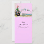 ROMANTİCA Blauw Roze Lila Bloem Bruiloftsprogramma Kaart (Achterkant)