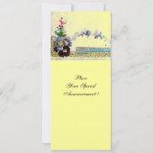 ROMANTİCA Blue Yellow Floral Wedding Programme Kaart (Achterkant)