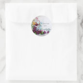 ROMANTICA/ELEGANT FLORAL/PANSIES, SNOWDROPS White Ronde Sticker (Tas)