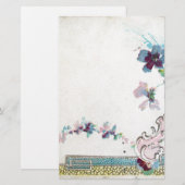 ROMANTİCA Elegant Wedding Flowers, Pansies White Briefpapier (Voorkant / Achterkant)