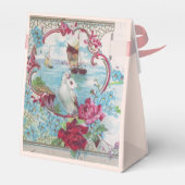 ROMANTICA ELEGANT WEDDING PINK GEM STONE MONOGRAM BEDANKDOOSJES (Achterkant)