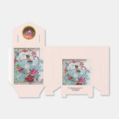 ROMANTICA ELEGANT WEDDING PINK GEM STONE MONOGRAM BEDANKDOOSJES (Uitgevouwen)