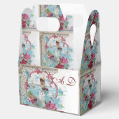 ROMANTICA ELEGANT WIT ROZE BRUILOFT MONOGRAM BEDANKDOOSJES (Geopend)