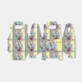 ROMANTICA ELEGANT YELLOW PINK WEDDING MONOGRAM BEDANKDOOSJES (Uitgevouwen)