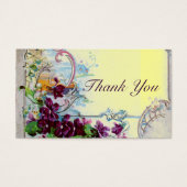 ROMANTICA Floral Rustic Wedding Favor, bedankt Visitekaartje (Voorkant)