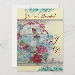 ROMANTİCA MONOGRAM Gold metallic papier Kaart