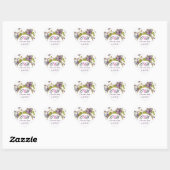 ROMANTİCA MONOGRAM/PAARSE VIOLETS BEWAREN DE DATUM HART STICKER (Vel)