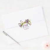 ROMANTİCA MONOGRAM/PAARSE VIOLETS BEWAREN DE DATUM HART STICKER (Envelop)
