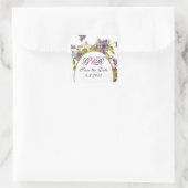 ROMANTİCA MONOGRAM/PAARSE VIOLETS BEWAREN DE DATUM VIERKANTE STICKER (Tas)