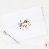 ROMANTİCA MONOGRAM / PAARSE VIOLETTEN DANK U RONDE STICKER (Envelop)