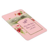 ROMANTİCA MONOGRAM/POPPIES, sparen de Datum, Roze Magneet (Rechterzijde)