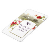 ROMANTİCA MONOGRAM/POPPIES, sparen de Datum, Wit Magneet (Linkerzijde)