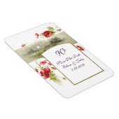 ROMANTİCA MONOGRAM/POPPIES, sparen de Datum, Wit Magneet (Rechterzijde)