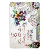 ROMANTİCA MONOGRAM, slaat de datum op Magneet (Verticaal)