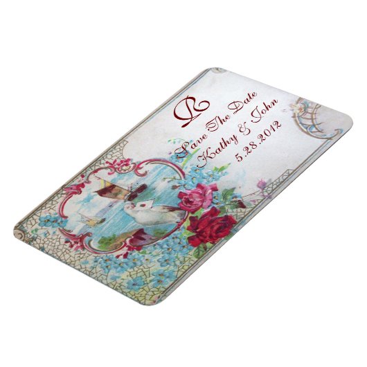 ROMANTİCA MONOGRAM, slaat de datum op Magneet (Linkerzijde)