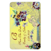 ROMANTİCA MONOGRAM, slaat de datum op Magneet (Verticaal)