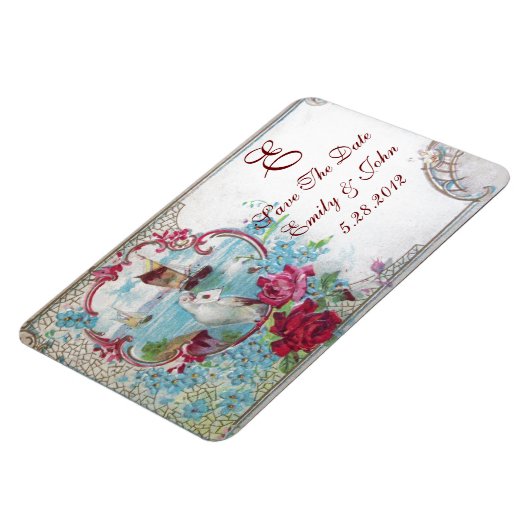 ROMANTİCA MONOGRAM, slaat de datum op Magneet (Linkerzijde)