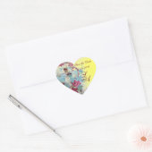 ROMANTICA MONOGRAM, sparen de Datum, geel Hart Sticker (Envelop)