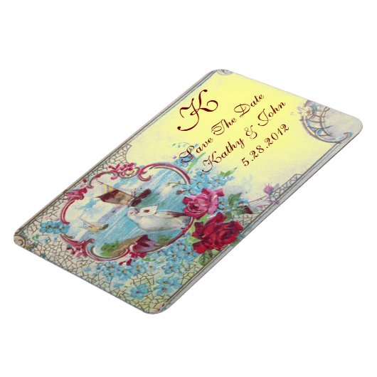 ROMANTİCA MONOGRAM, sparen de Datum, Geel Magneet (Linkerzijde)