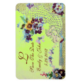 ROMANTİCA MONOGRAM, sparen de Datum, groen Magneet (Verticaal)