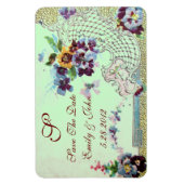 ROMANTİCA MONOGRAM, sparen de Datum, groen Magneet (Verticaal)