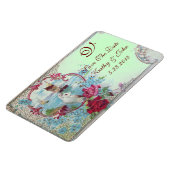 ROMANTİCA MONOGRAM, sparen de Datum, groen Magneet (Linkerzijde)