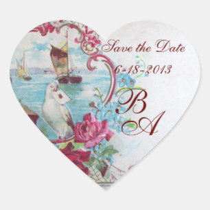 ROMANTICA MONOGRAM, sparen de Datum Hart Sticker
