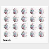 ROMANTICA MONOGRAM, sparen de Datum, wit Ronde Sticker (Vel)