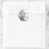 ROMANTICA MONOGRAM, sparen de Datum, wit Ronde Sticker (Tas)