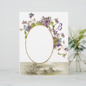 ROMANTİCA MONOGRAM/VIOLET paars groen, crème (Staand voorkant)