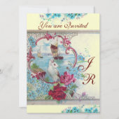 ROMANTİCA MONOGRAM White Champagne Metallic paper Kaart (Voorkant)