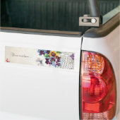 ROMANTICA Pansies Roze Blauw Wit Berichten Floral Bumpersticker (Op Truck)