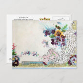 ROMANTICA Pink Blue White Wedding Floral Briefkaart (Voorkant / Achterkant)