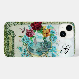 ROMANTICA Rode Rozen, Zeegezicht Bloemige Monogram Case-Mate iPhone Case