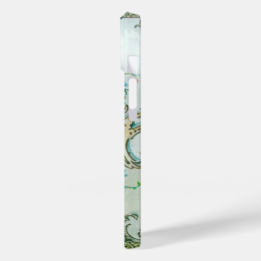 ROMANTICA Rode Rozen,Zeescape Bloemige Monogram Case-Mate iPhone Case (Achterkant / Links)