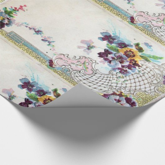 ROMANTİCA/Romantic Floral, elegante bloemenmand Cadeaupapier (Hoek)