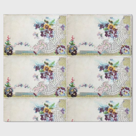 ROMANTİCA/Romantic Floral, elegante bloemenmand Cadeaupapier (Vlak)