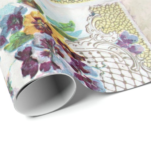 ROMANTİCA/Romantic Floral, elegante bloemenmand Cadeaupapier (Rol Hoek)