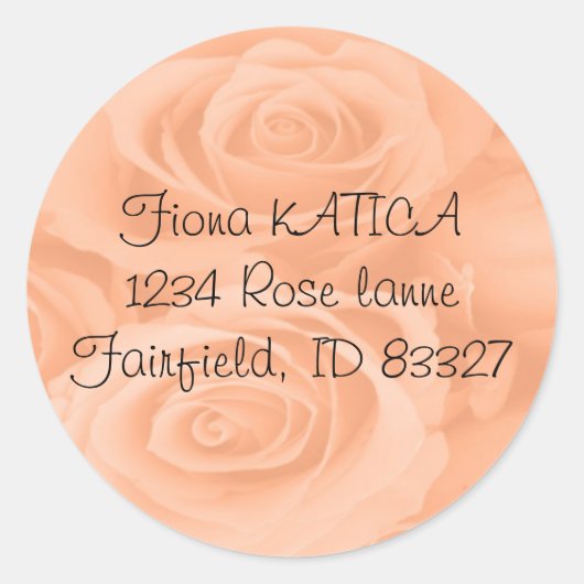 romantica ronde sticker (Voorkant)