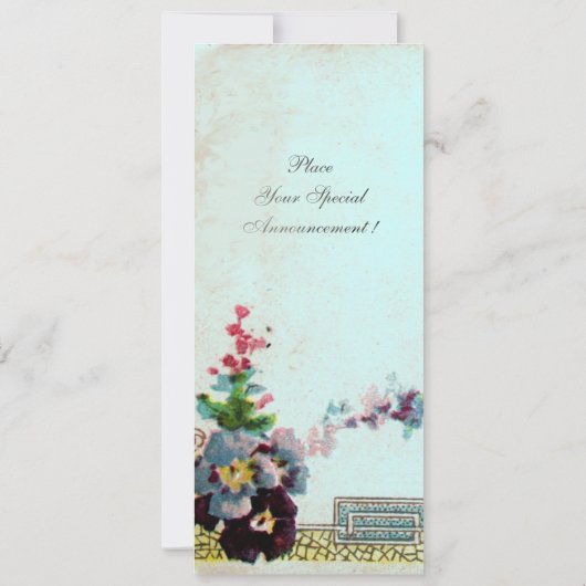 ROMANTİCA Roze Blauwgroen Blue Floral Wedding Prog Save The Date (Achterkant)