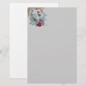 ROMANTİCA, roze rood wit grijs Briefpapier (Voorkant / Achterkant)