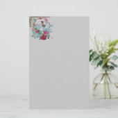 ROMANTİCA, roze rood wit grijs Briefpapier (Staand voorkant)