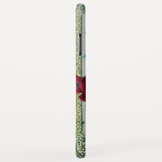 ROMANTICA/ROZEN, BLAUWE STROMEN MET VOGELwit Case-Mate iPhone Case (Achterkant/rechts)